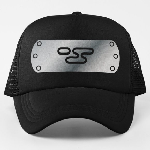 NEW Naruto Hidden Cloud Village Kumogakure Foam Trucker Mesh Snapback BLACK - Picture 1 of 3